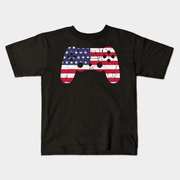 American Gamer Kids T-Shirt by Geoji 